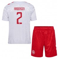 Camisa de time de futebol Dinamarca Joachim Andersen #2 Replicas 2º Equipamento Infantil Europeu 2024 Manga Curta (+ Calças curtas)